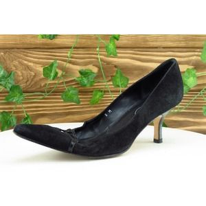Talbots Women‎ Sz 8 M Black Pump Leather Shoes